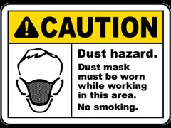 Dust Mask Must Be Worn In Area Sign